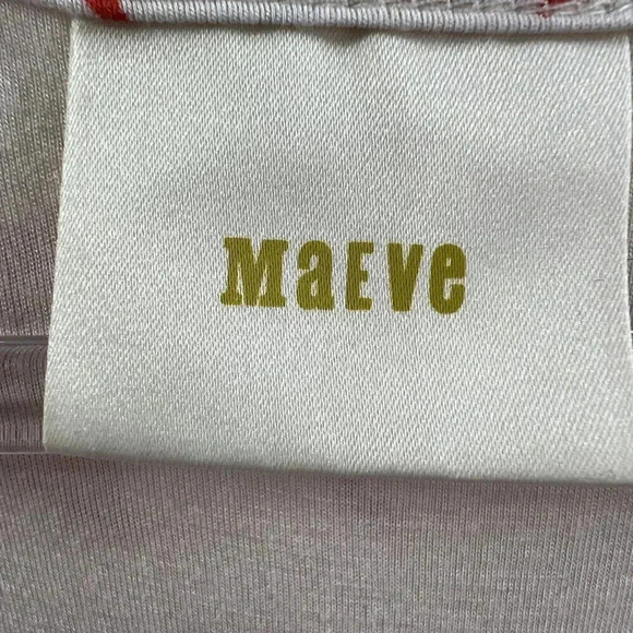 Anthropologie Maeve XS Summer Breeze Orange Off White Floral Dress Ruched Waist - Picture 11 of 15